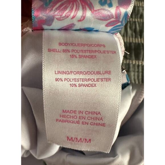 New Stella Parker Collection Tropical Floral One Piece Swimsuit Maillot Medium - Picture 5 of 6